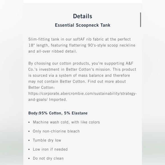 BRAND NEW UNOPENED Abercrombie Scoop Neck Tank - Picture 3 of 3